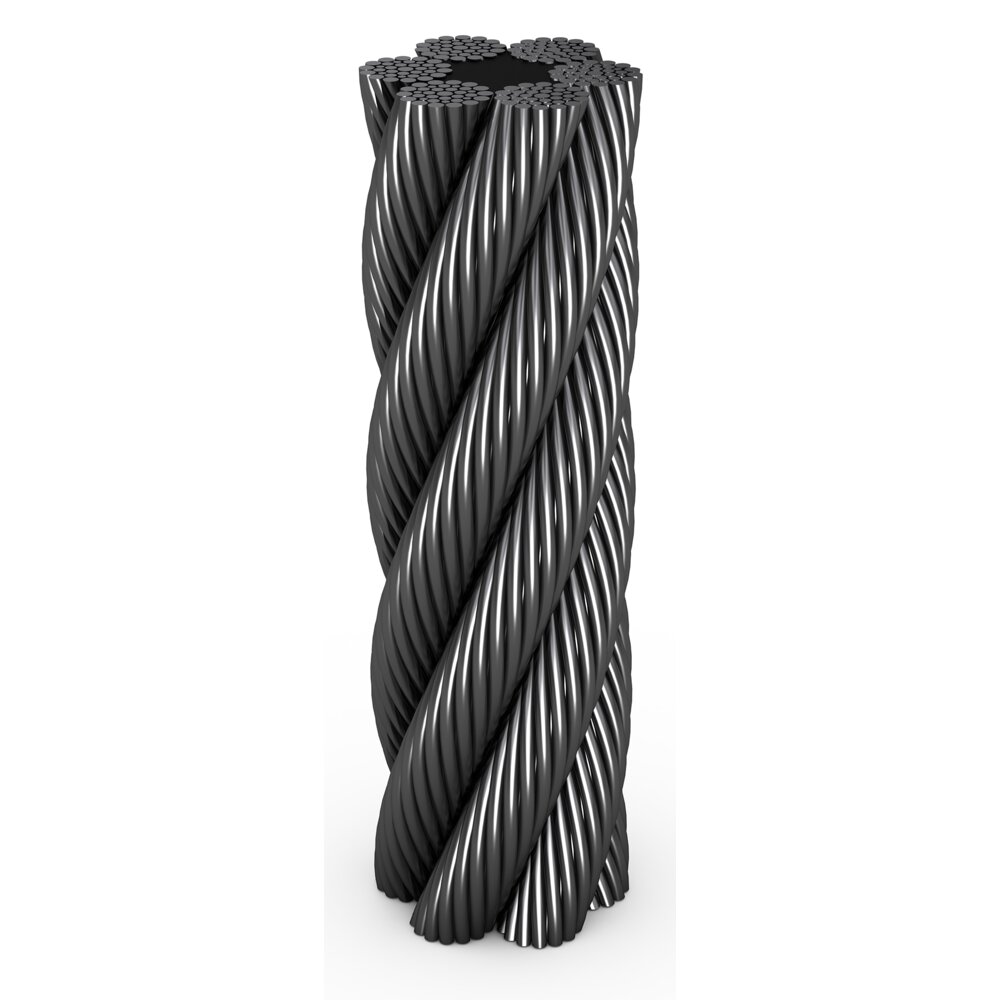 Steel wire rope 6x36WSFC, high carbon steel. Traction Levage